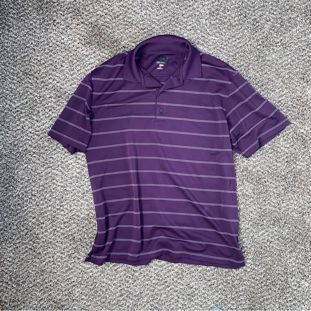 Men’s Purple Greg Norman Golf Shirt Dress Shirt